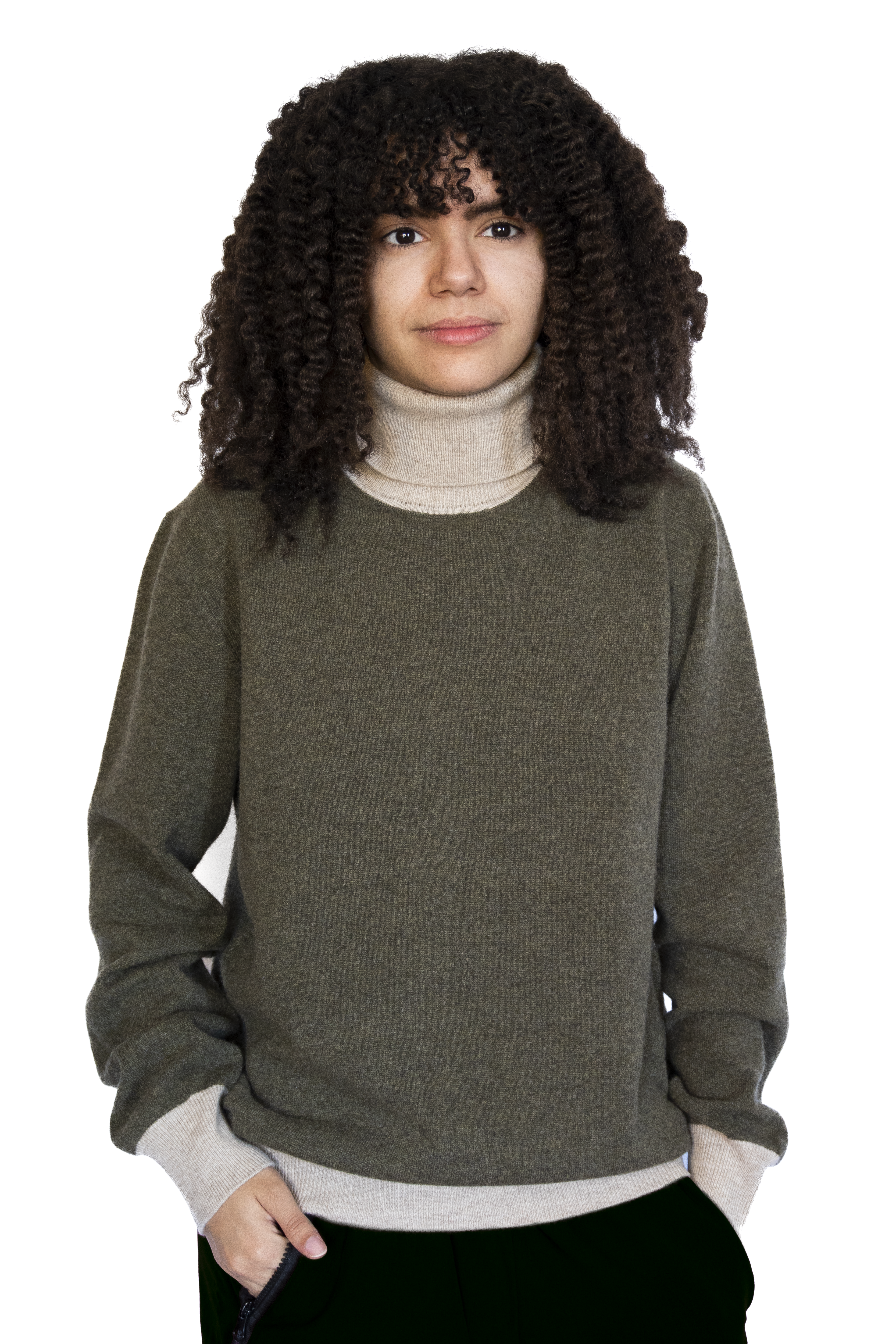 Maglione dolcevita 30% cashmere - 70% lambwool