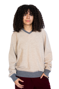 Maglione scollo a V 30% cashmere - 70% lambwool