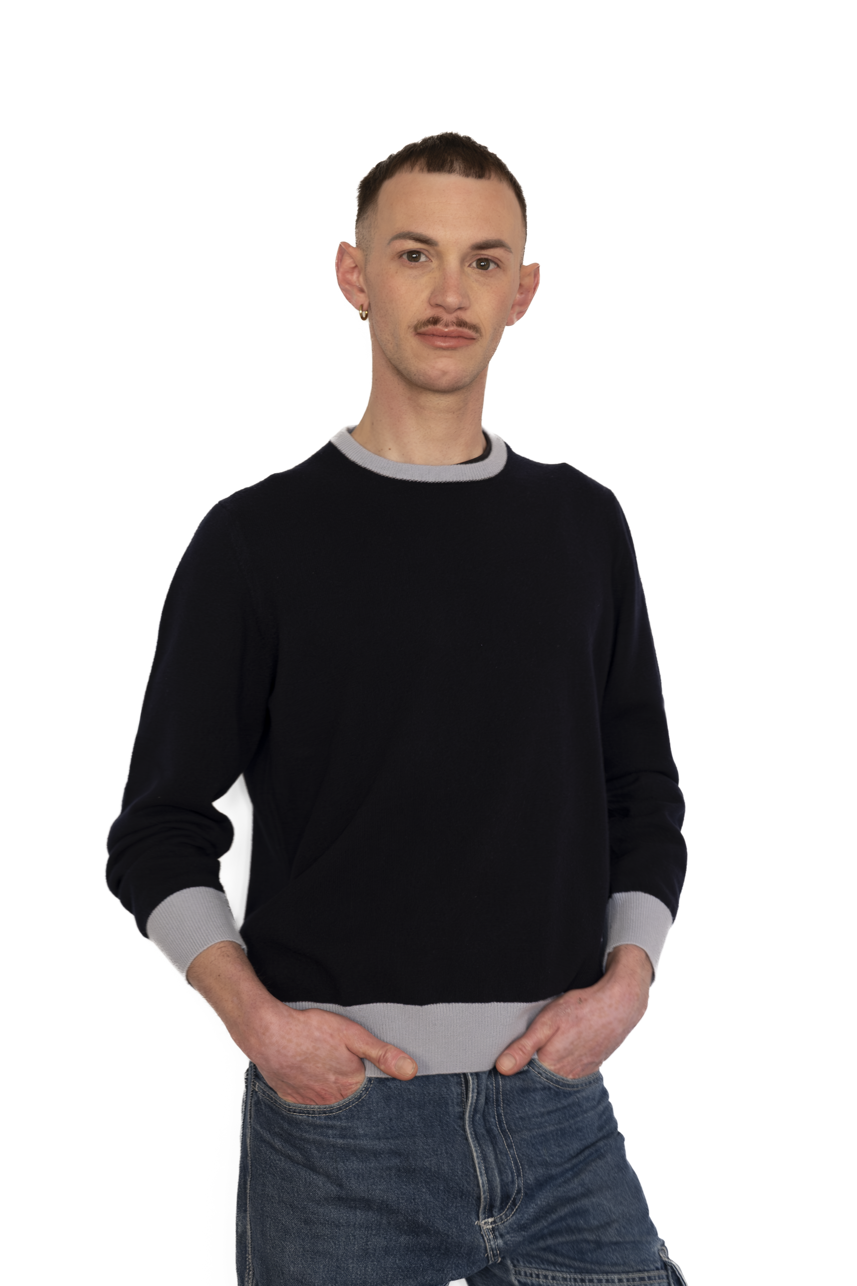 Maglione girocollo 30% cashmere - 70% lambwool