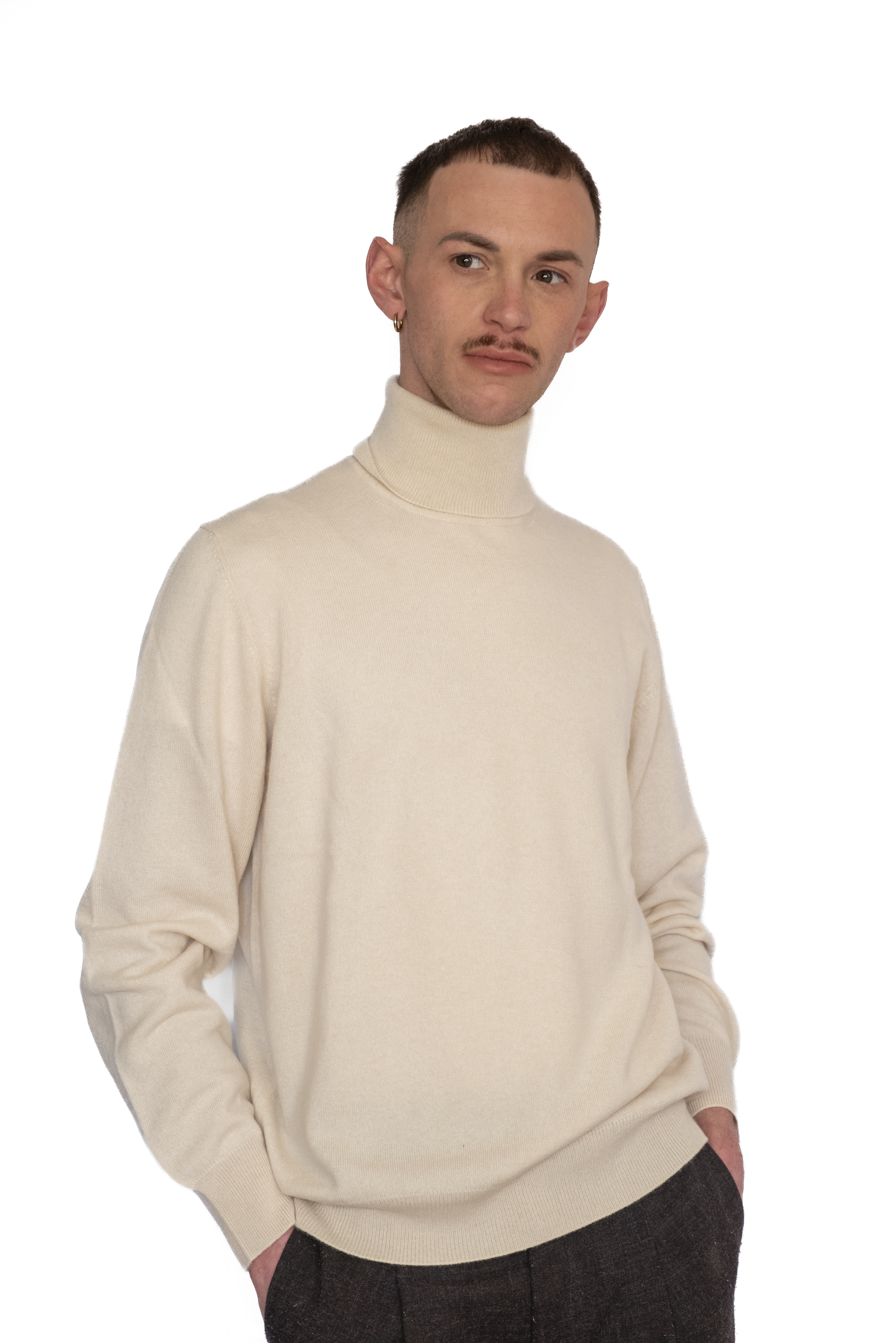 Maglione dolcevita 100% cashmere