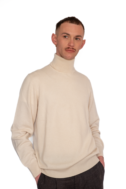 Maglione dolcevita 100% cashmere