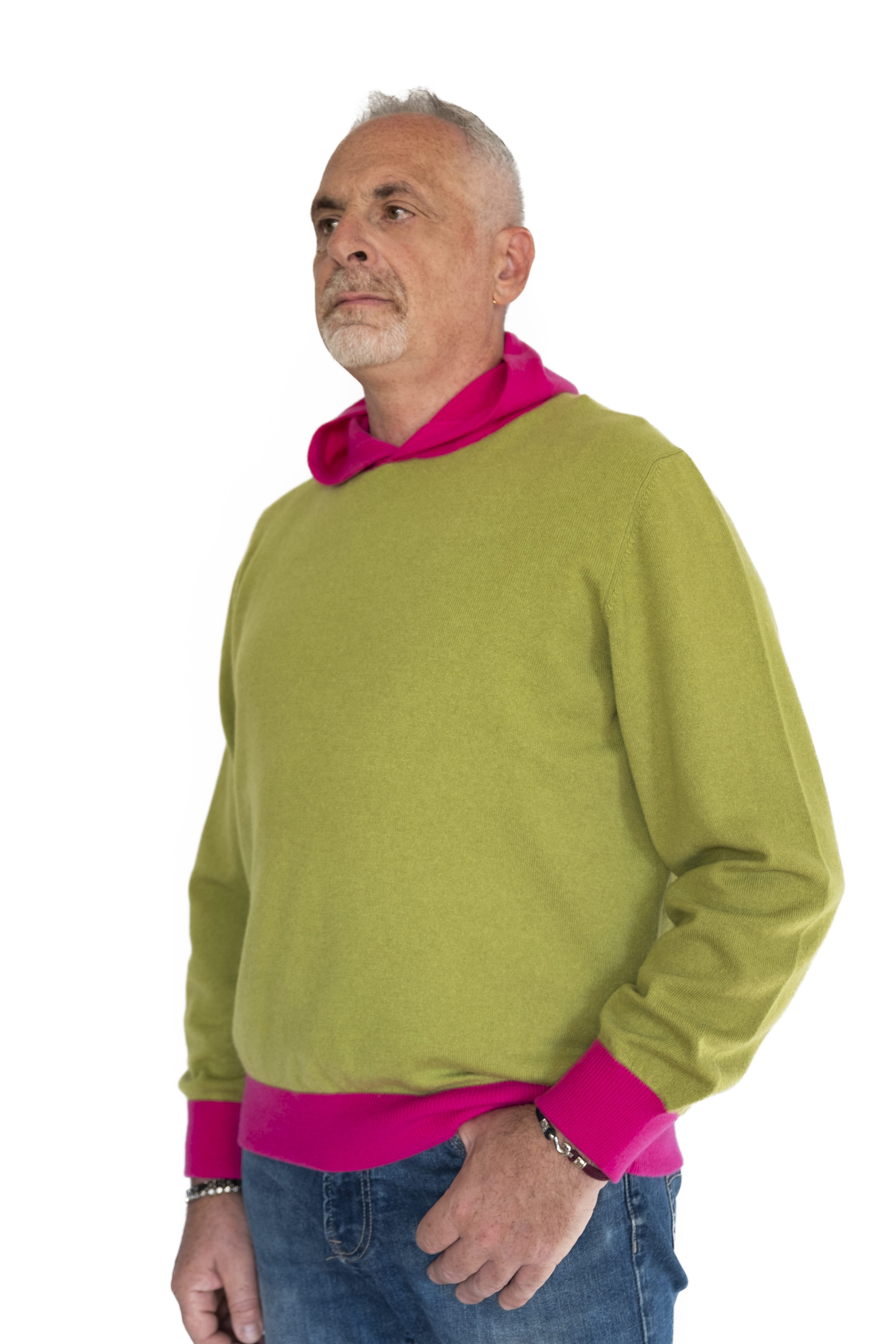 Felpa con cappuccio 100% cashmere