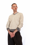 Maglione scollo a V 30% cashmere - 70% lambwool
