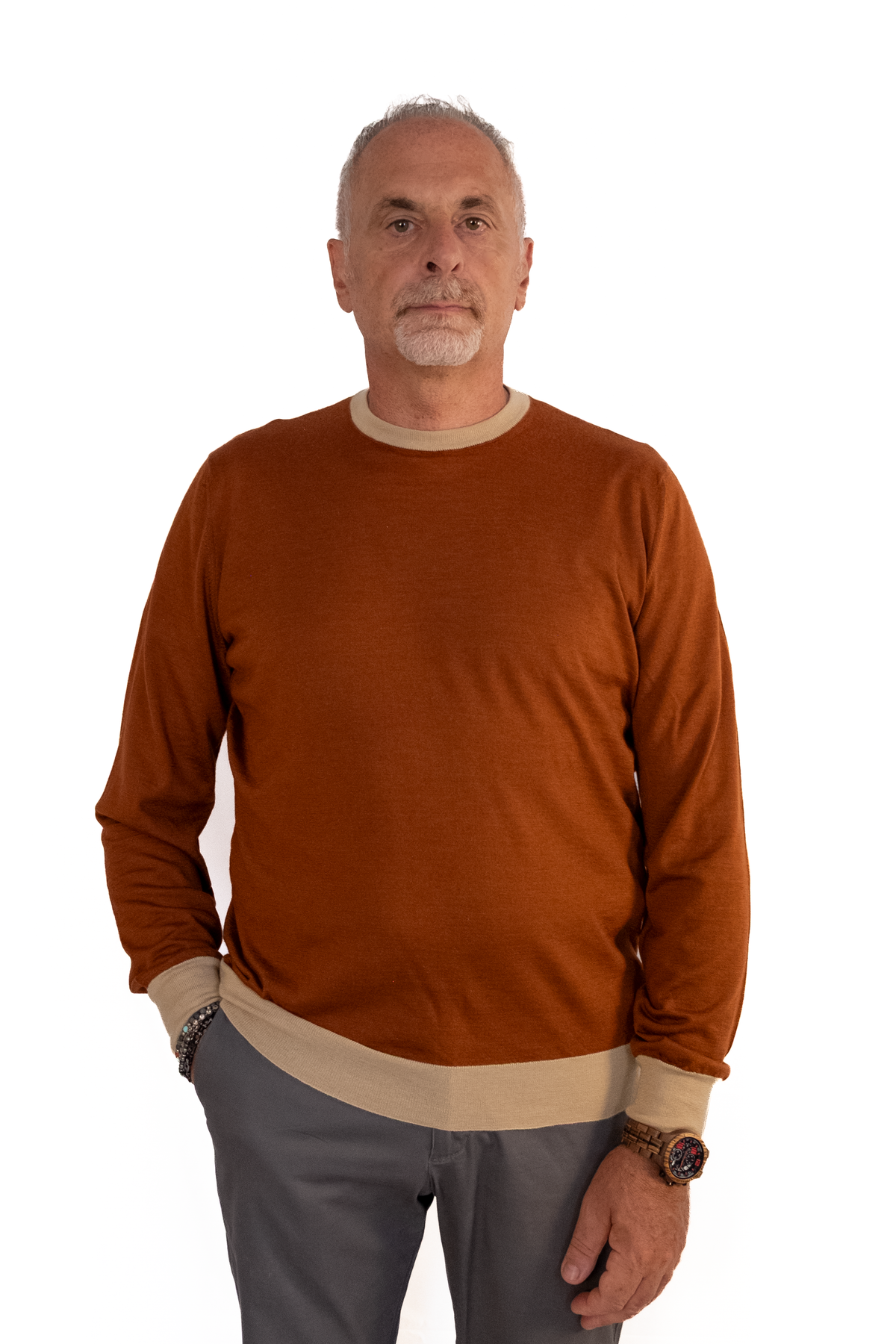 Maglia manica lunga 70% cashmere - 30% seta