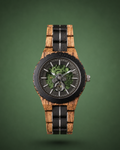 Orologio in Ebano e Ulivo