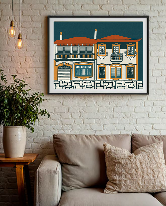 Collezione Entre Casas - N°5 - Premium Matte Poster Con Cornice